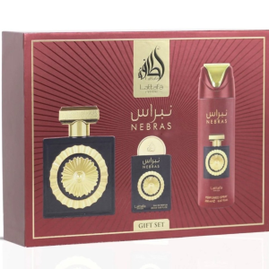 Set de regalo de 3 piezas de Eau de Parfum Lattafa Pride Nebras | Bayas jugosas bañadas en chocolate fundido (Set de regalo)